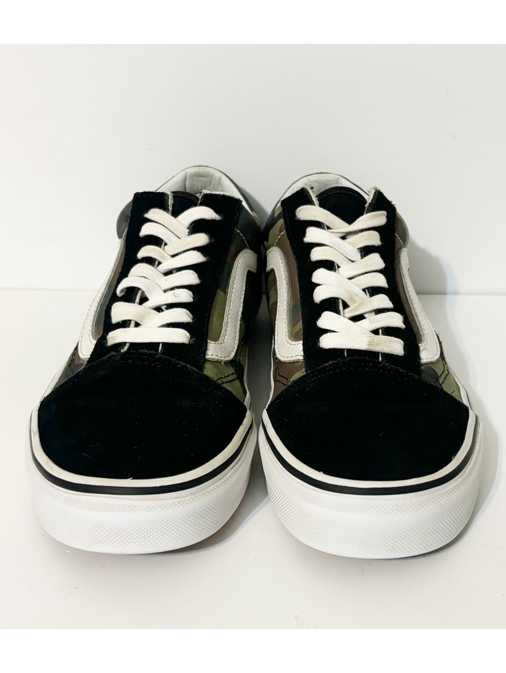 Vans Old Skool Woodland Camo & Black Sneakers, Womens Sz  7, Mens Sz 5.5 Unisex - Picture 4 of 8